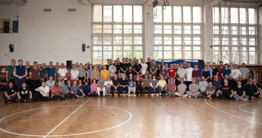 A large workshop group
