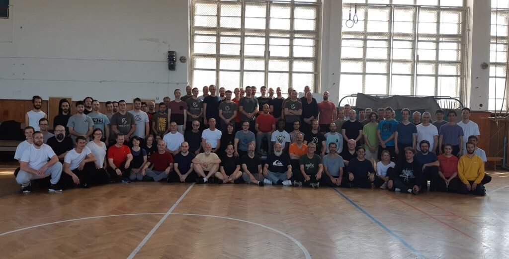 A large workshop group
